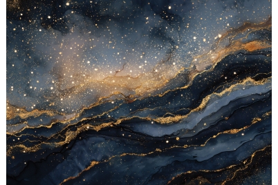 Фототапет Тъмен мрамор злато